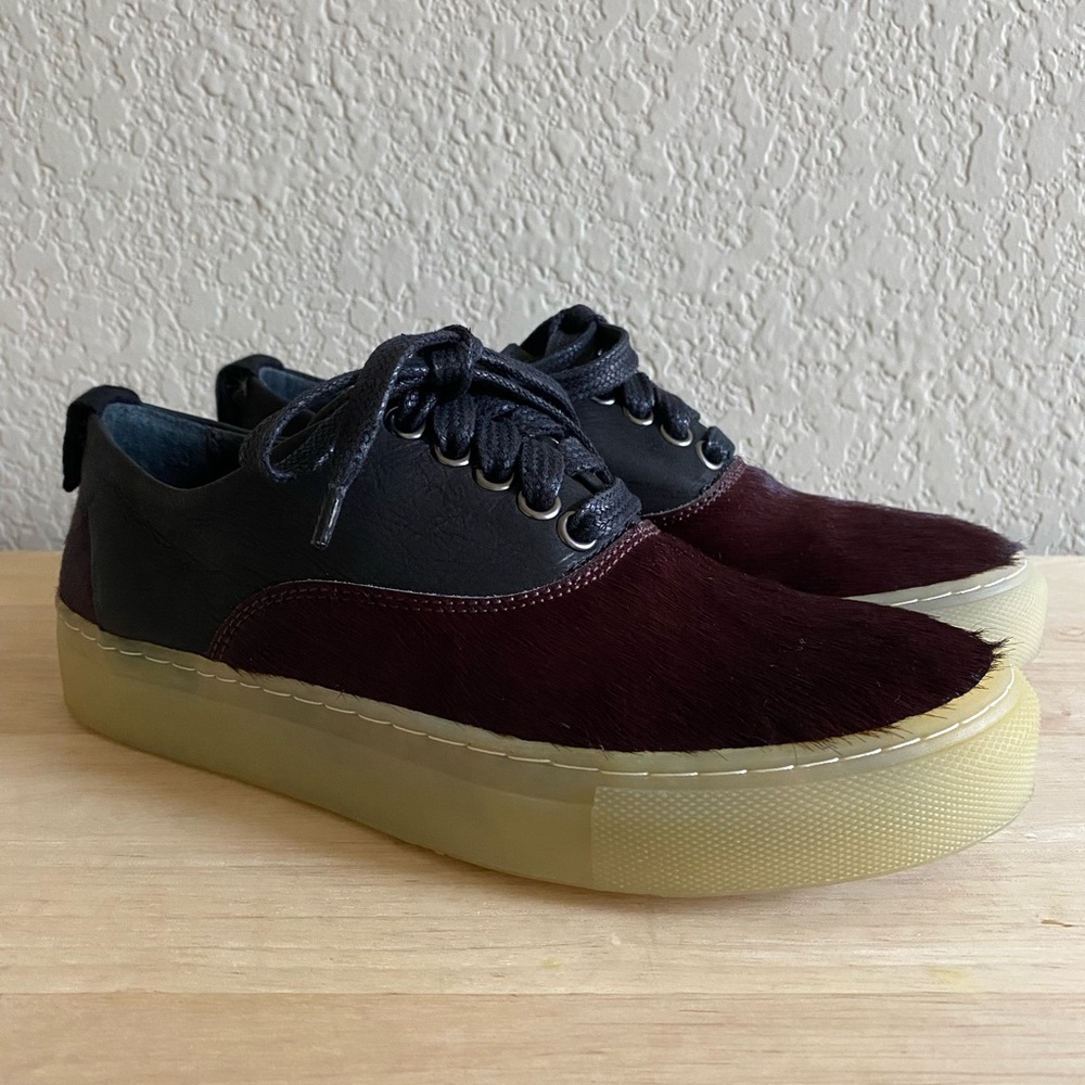 Silent by Damir Doma Ferina Leather Pony Hair Low Top Sneaker 36/6